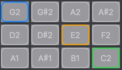 Linnstrument Helper pressed notes