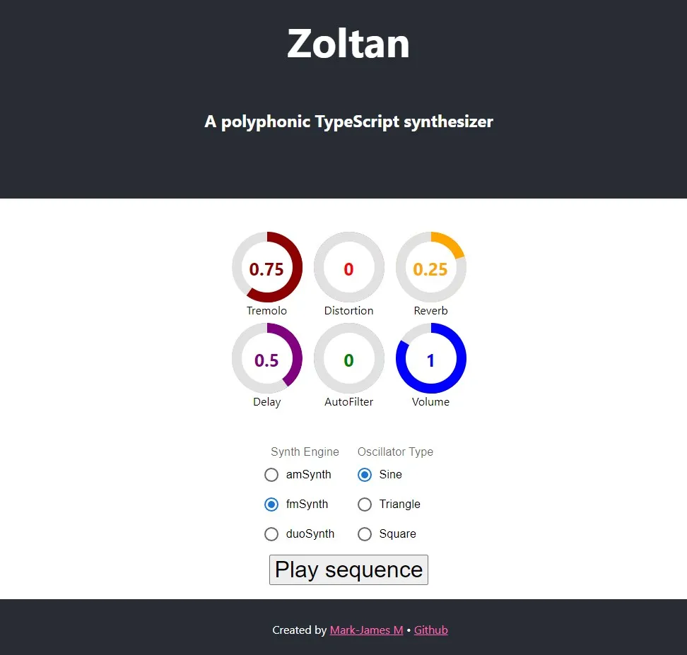 Screenshot of Zoltan alpha version